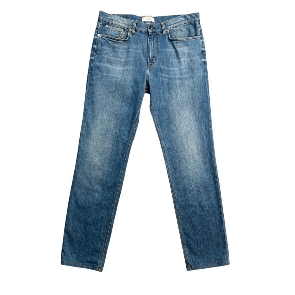 Spoke Jeans Mens 34 Blue Build A 12oz Italian Regular Stretch Cotton Denim